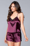 BW1787PUR Jasmina Satin Cami & Short Set - Love it Curvy