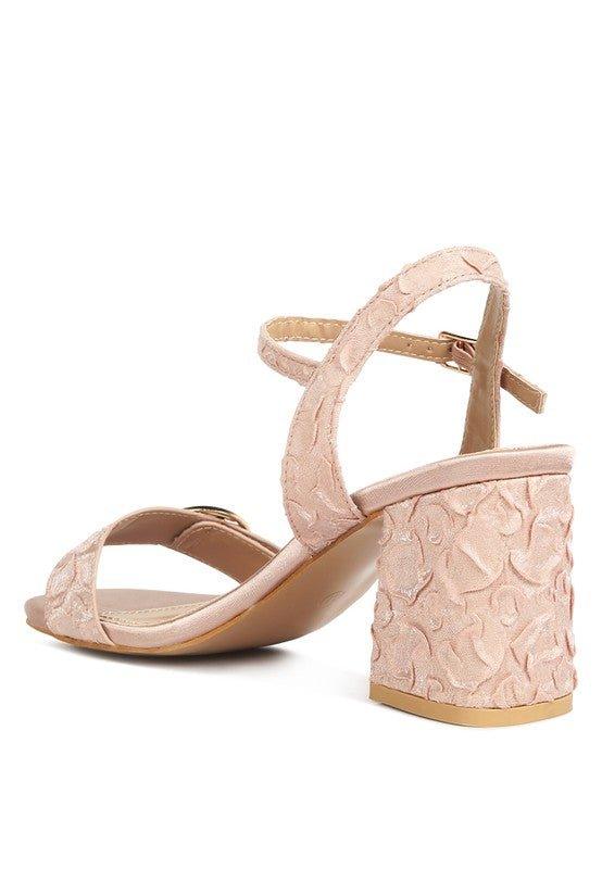 Chaplet Block Heel Pin Buckle Sandals - Love it Curvy