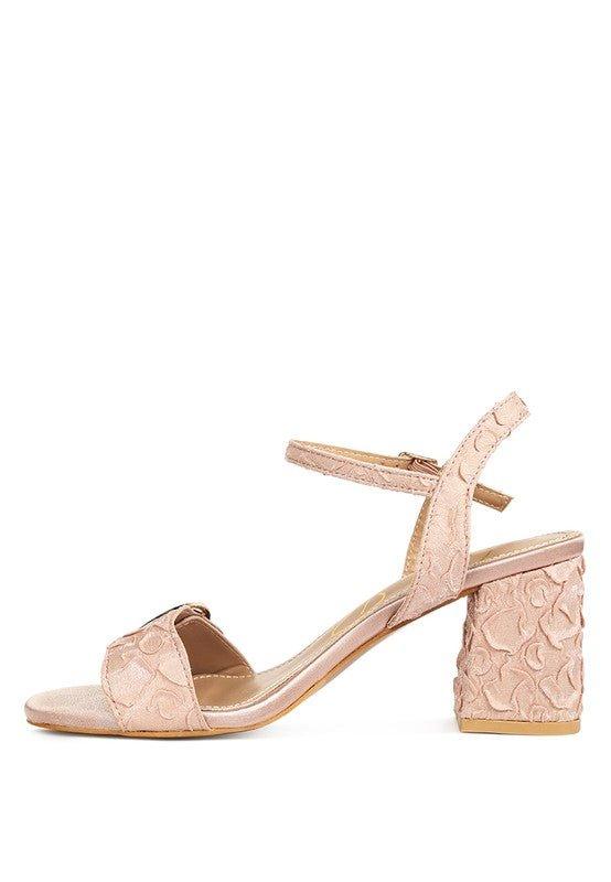 Chaplet Block Heel Pin Buckle Sandals - Love it Curvy