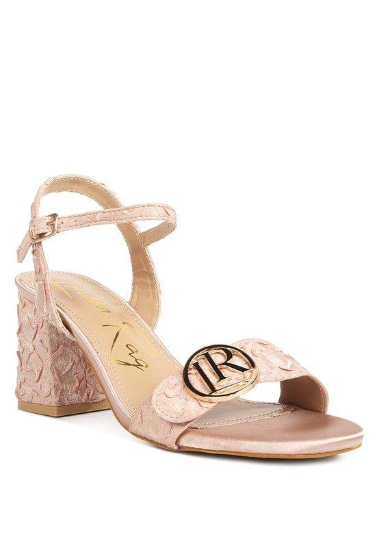 Chaplet Block Heel Pin Buckle Sandals - Love it Curvy