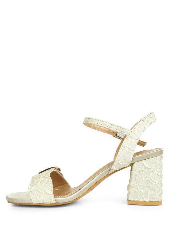 Chaplet Block Heel Pin Buckle Sandals - Love it Curvy