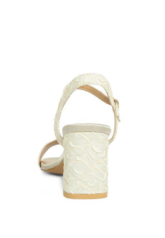 Chaplet Block Heel Pin Buckle Sandals - Love it Curvy