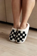 Checked Out Slippers in Black - AS6823-01 - Love it Curvy