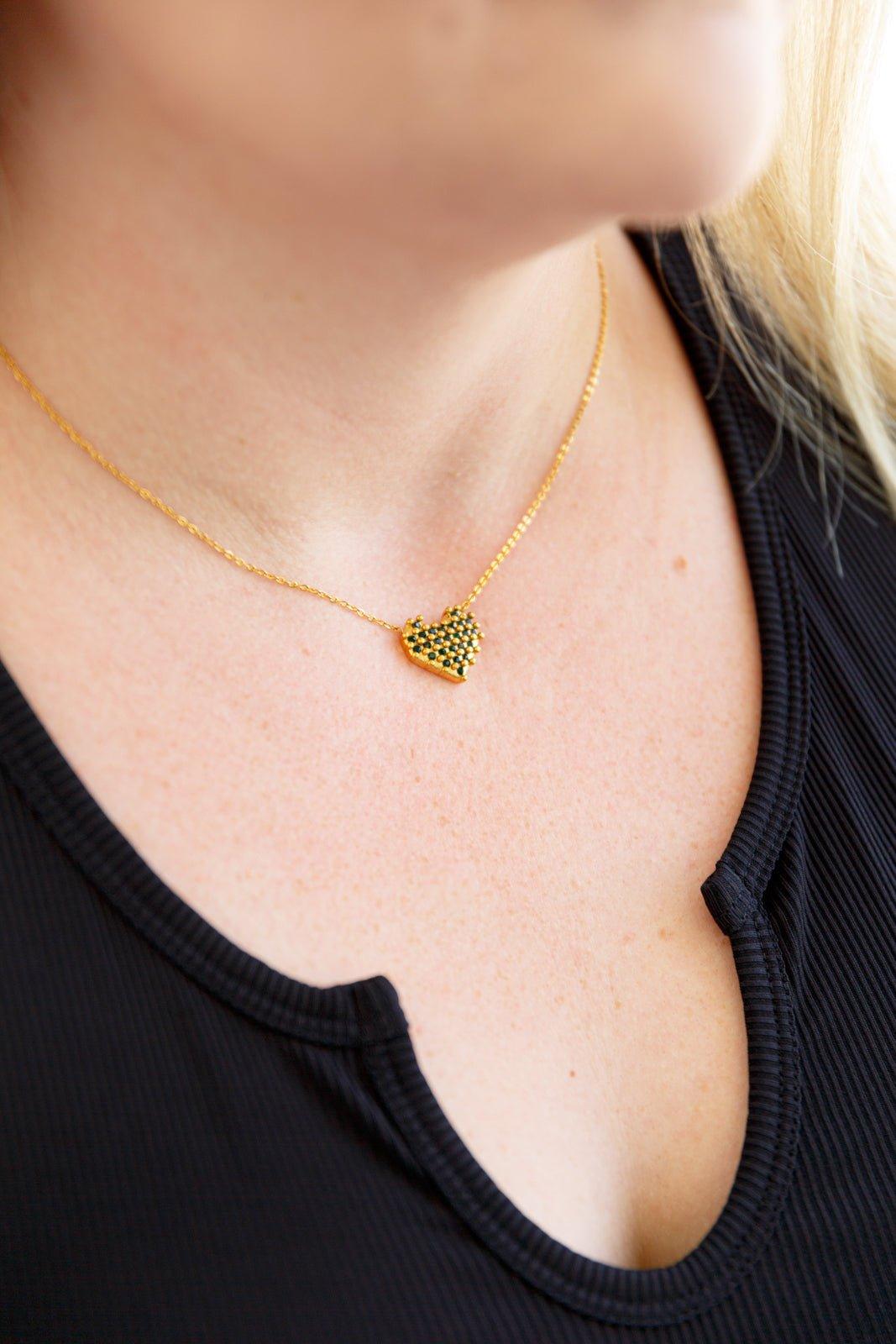 Checkered Heart Necklace - Love it Curvy