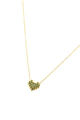 Checkered Heart Necklace - Love it Curvy