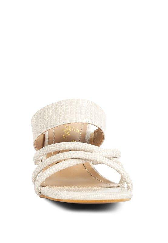 CHIRI Criss Cross Strap Spool Heel Sandsals - 2000001563988 - Love it Curvy