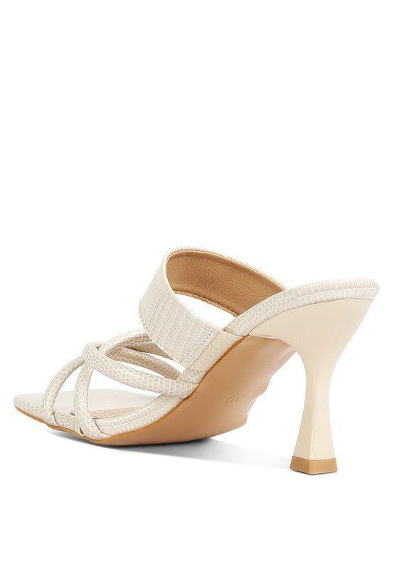 CHIRI Criss Cross Strap Spool Heel Sandsals - 2000001563988 - Love it Curvy