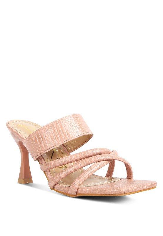 CHIRI Criss Cross Strap Spool Heel Sandsals - 2000001564000 - Love it Curvy