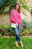 Claim The Stage Knit Sweater In Hot Pink - AS4492-1 - Love it Curvy