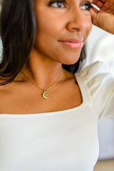 Crescent Moon Necklace - AS5264-01 - Love it Curvy