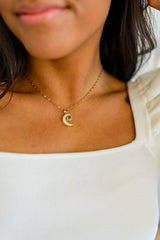 Crescent Moon Necklace - AS5264-01 - Love it Curvy