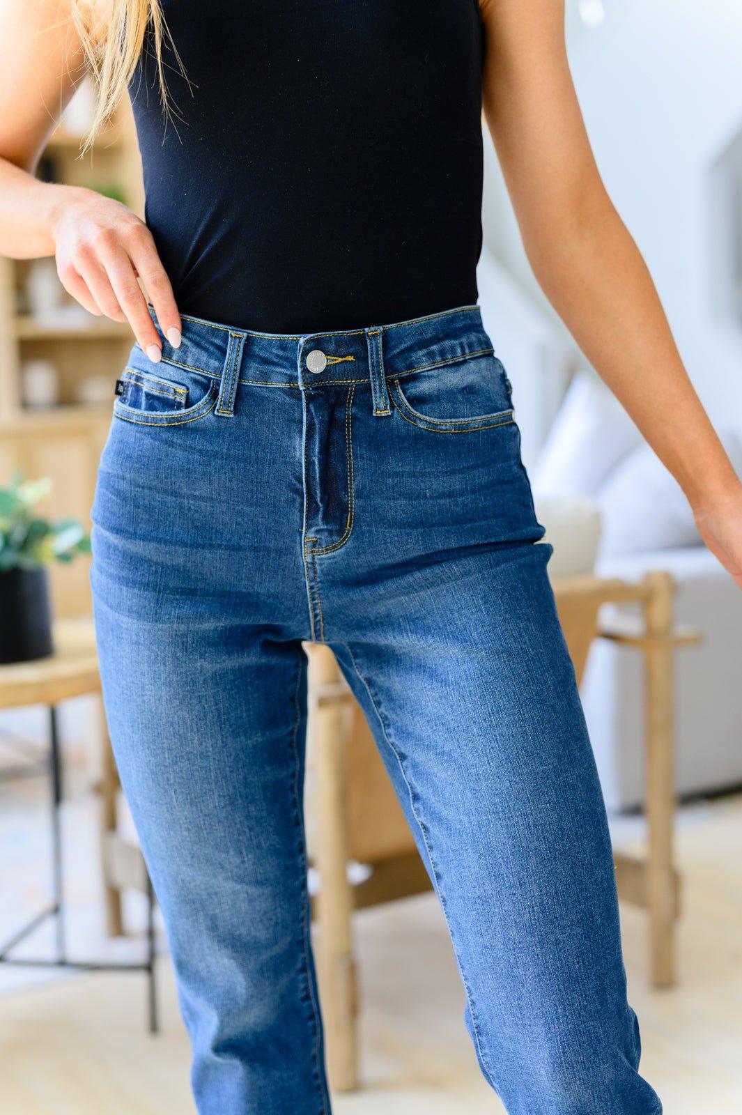 Downtown High Rise Boyfriend Jeans - AS5612-01 - Love it Curvy