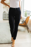 Edith Mid Rise Classic Slim Jeans in Black - AS6066-01 - Love it Curvy