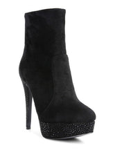 Espiree Microfiber High Heeled Ankle Boots - 2000000996793 - Love it Curvy