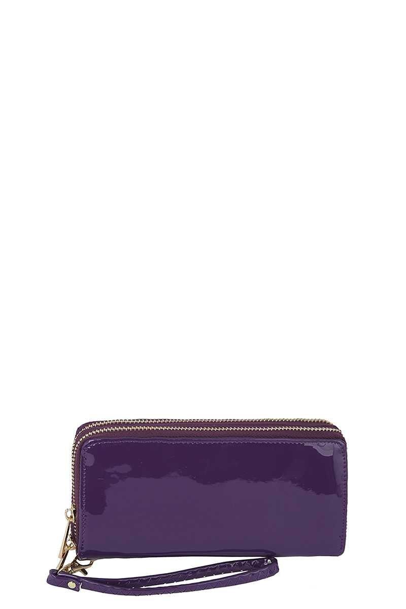 Fashion Smooth Glossy Color Hand Wallet - 55642.PP - Love it Curvy