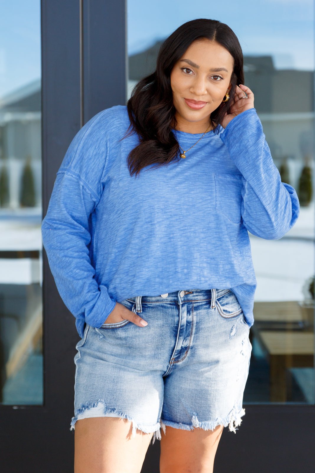 Gently Down the Stream Long Sleeve Top - AS7771-01 - Love it Curvy