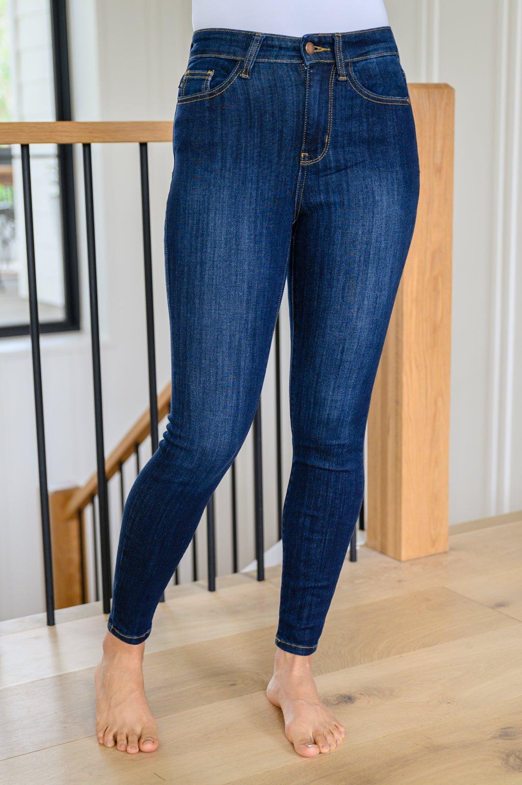 Georgia Back Yoke Skinny Jeans with Phone Pocket - AS4514-1 - Love it Curvy