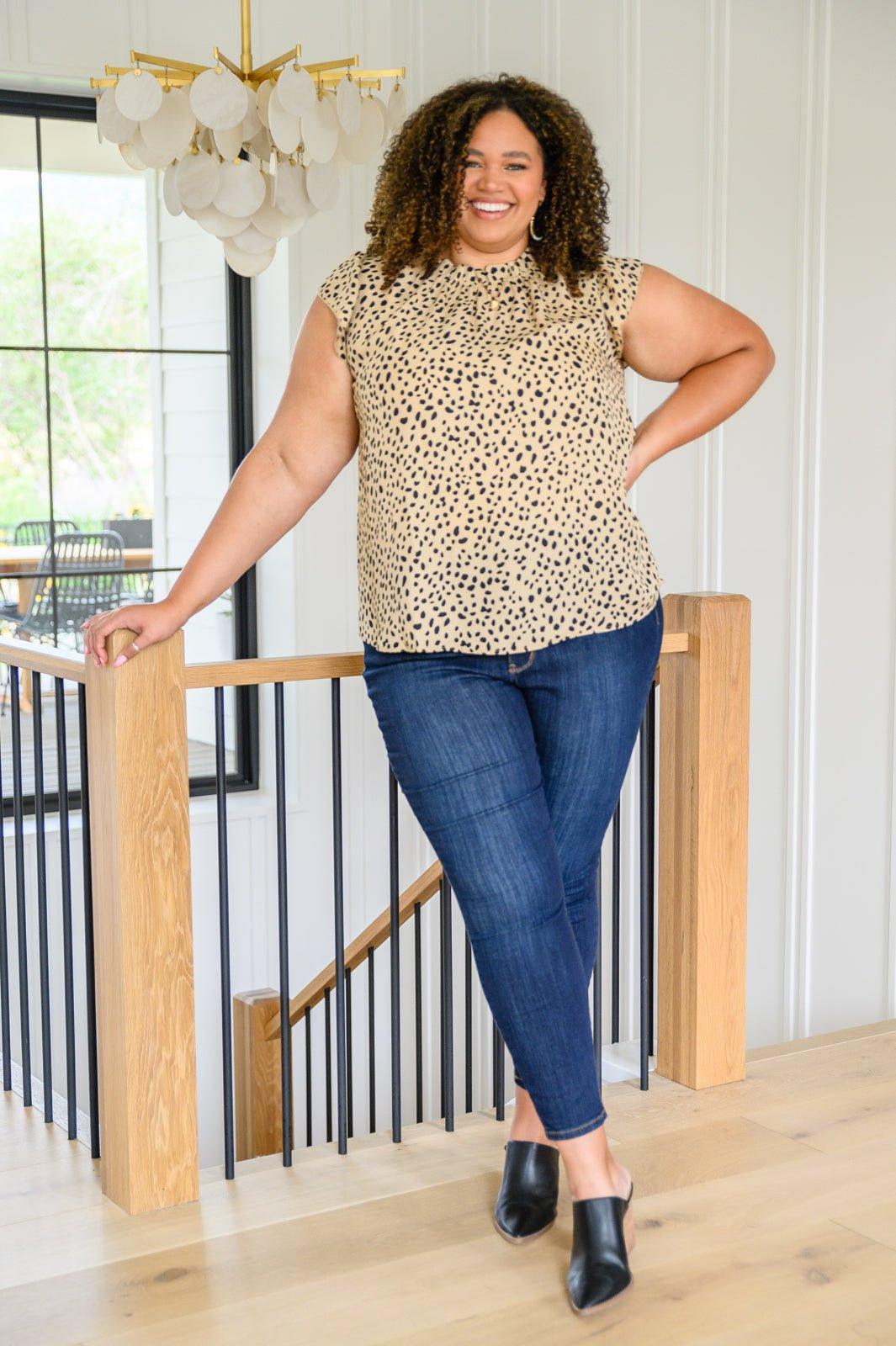 Georgia Back Yoke Skinny Jeans with Phone Pocket - AS4514-1 - Love it Curvy