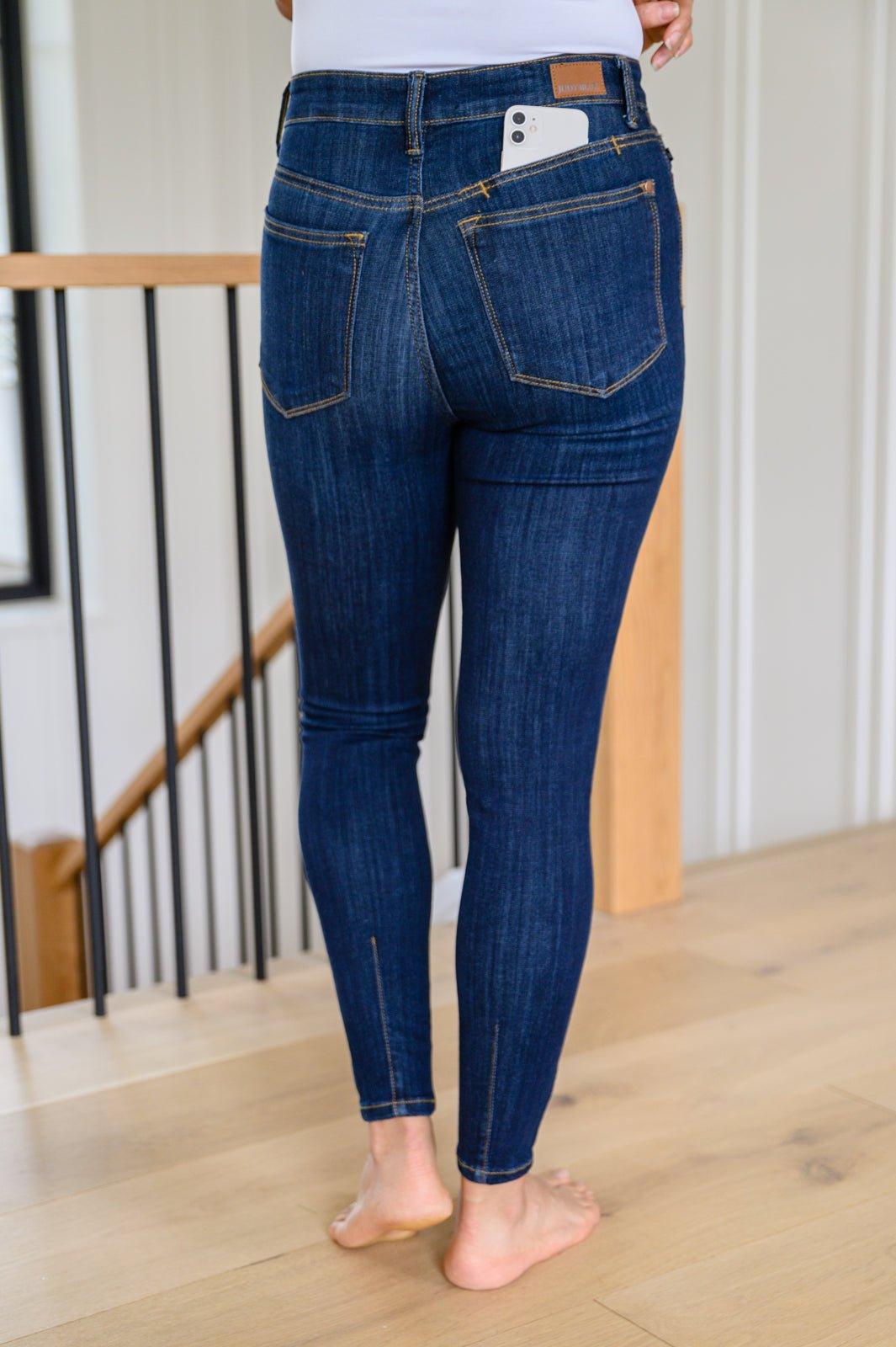 Georgia Back Yoke Skinny Jeans with Phone Pocket - AS4514-1 - Love it Curvy