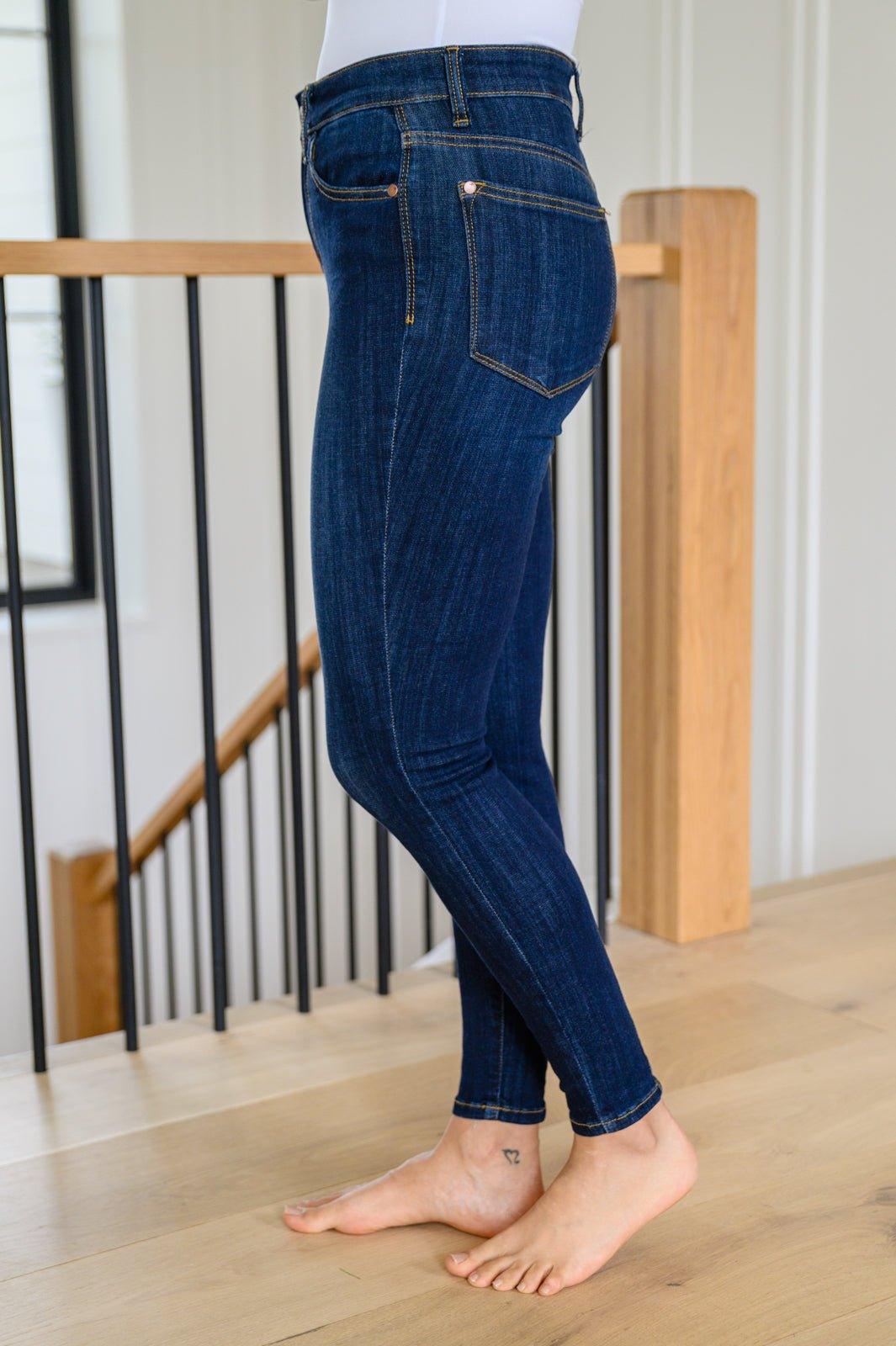 Georgia Back Yoke Skinny Jeans with Phone Pocket - AS4514-1 - Love it Curvy