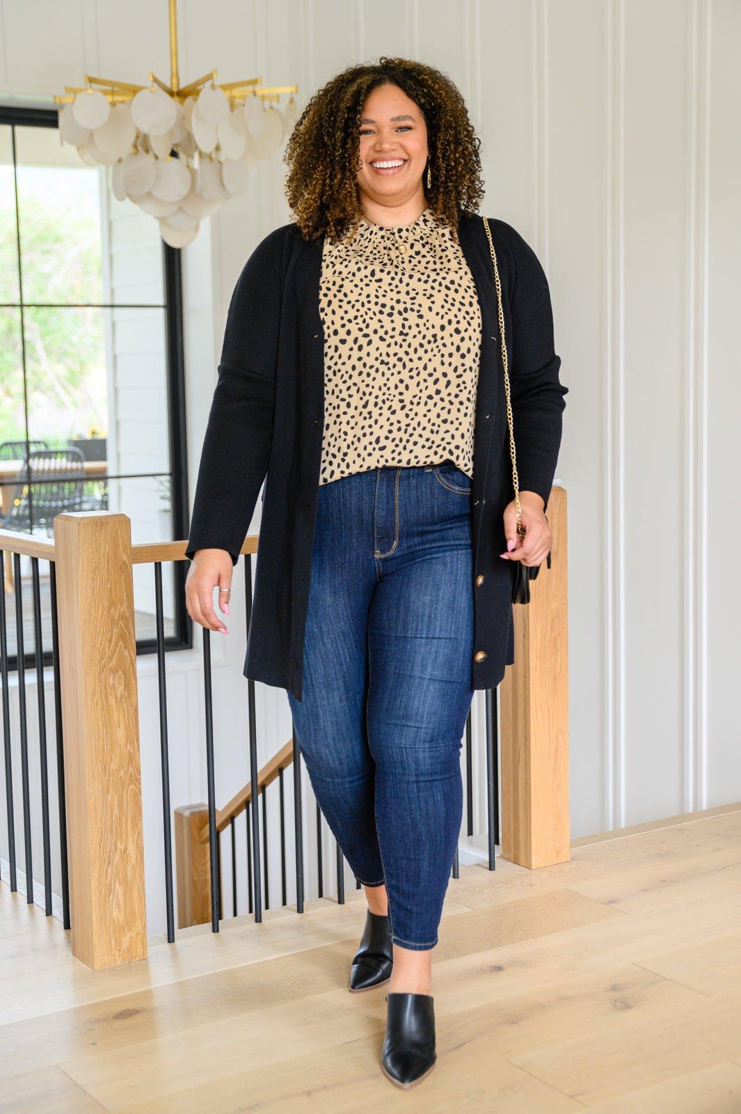 Georgia Back Yoke Skinny Jeans with Phone Pocket - AS4514-1 - Love it Curvy