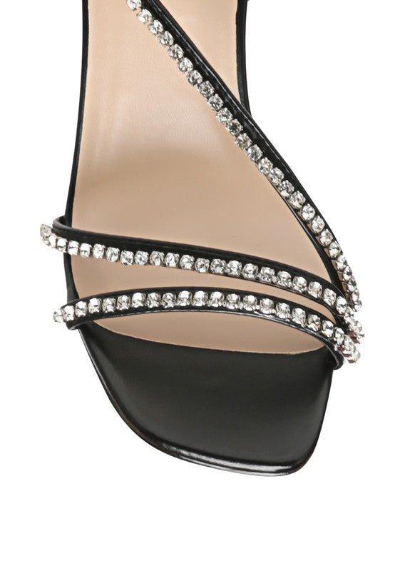 HORIZON RAISINS PIE EMBELLISHED BLOCK HEEL SANDALS - 2000001002047 - Love it Curvy