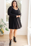 In the Thick of It Long Sleeve Skort Dress - AS7415-01 - Love it Curvy