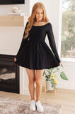 In the Thick of It Long Sleeve Skort Dress - AS7415-01 - Love it Curvy