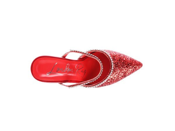 IRIS Glitter Spool Heel Sandal - 2000001005615 - Love it Curvy