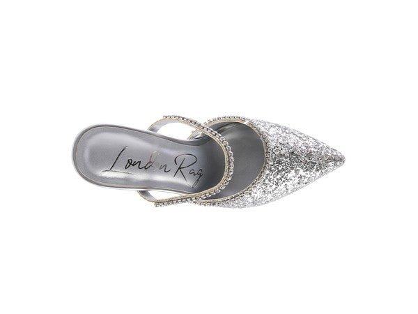 IRIS Glitter Spool Heel Sandal - 2000001005621 - Love it Curvy