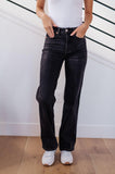 Joan High Rise Control Top Straight Jeans in Washed Black - AS7047-01 - Love it Curvy