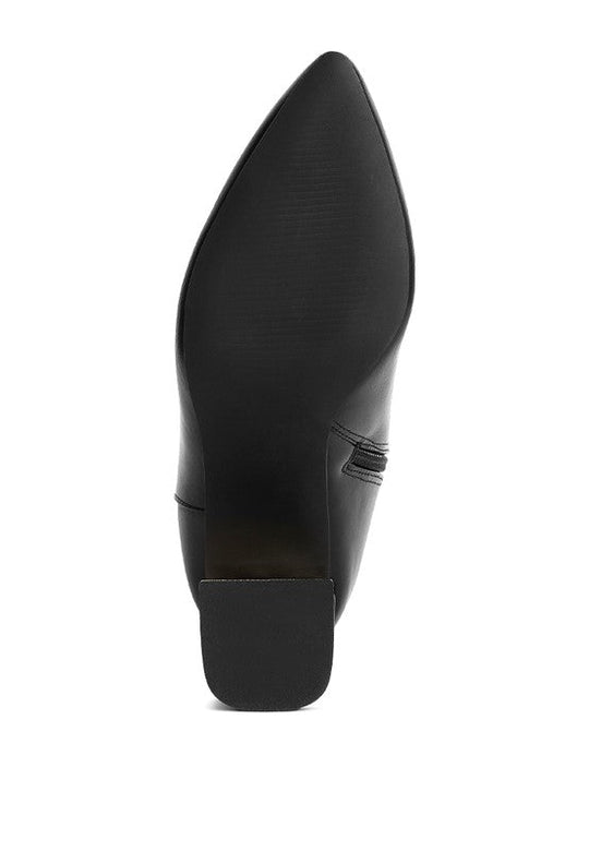 Kaira Metallic Accent Heel High Ankle Boots - 2000001797206 - Love it Curvy