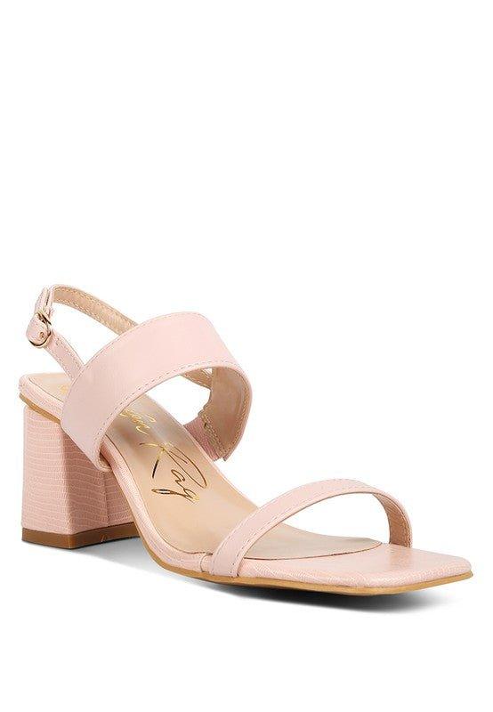 KIRK Elasticated Gussets Block Heel Sandals - 2000001564054 - Love it Curvy