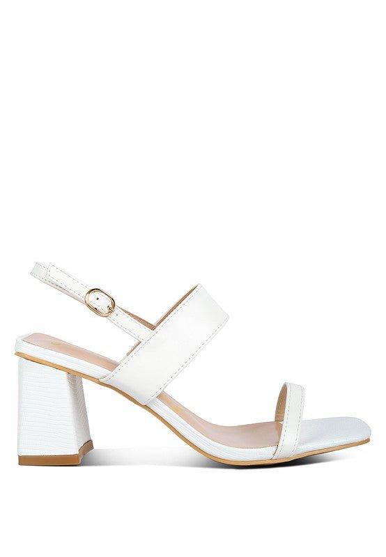 KIRK Elasticated Gussets Block Heel Sandals - 2000001564068 - Love it Curvy