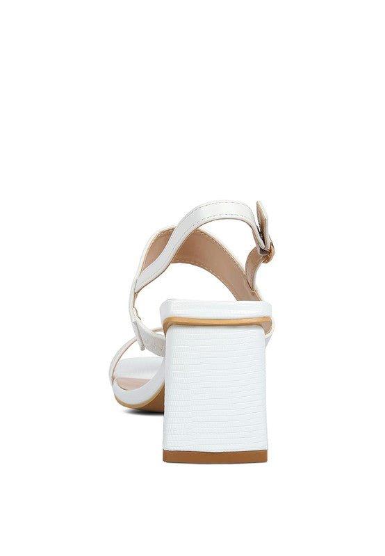 KIRK Elasticated Gussets Block Heel Sandals - 2000001564068 - Love it Curvy