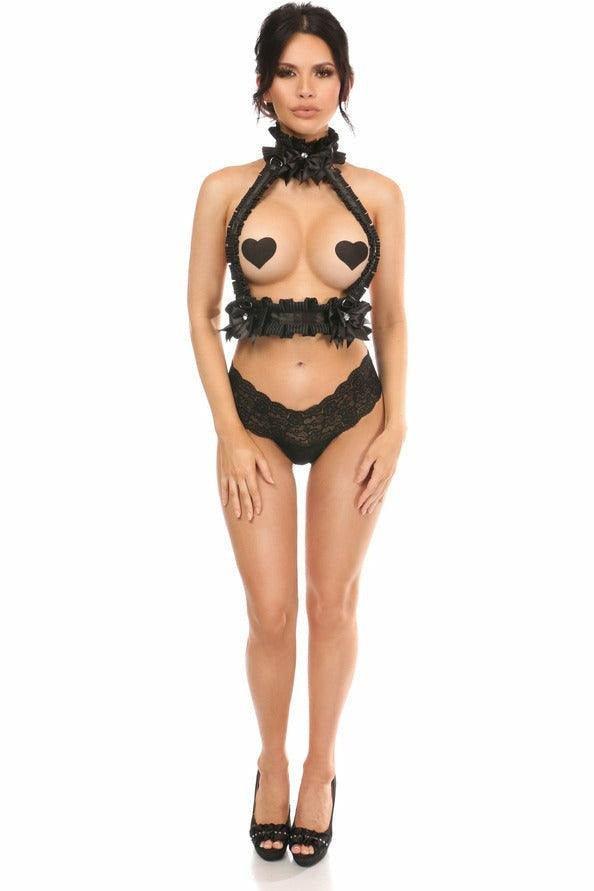 Kitten Collection Pinstripe Double Strap Body Harness - HAR-458-Regular - Love it Curvy