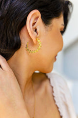 Laurel Wreath Hoop Earrings - AS5403-01 - Love it Curvy