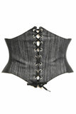 Lavish Black Denim Corset Belt Cincher - LV-1487-S - Love it Curvy