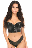 Lavish Black Faux Leather Underwire Short Bustier - LV-860-S - Love it Curvy