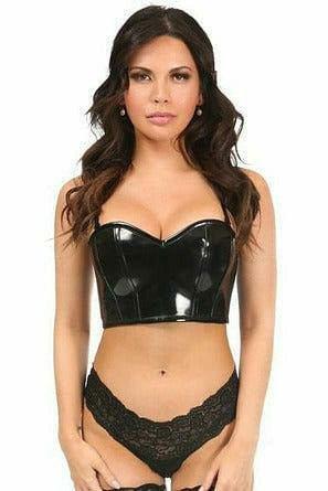 Lavish Black Patent Short Bustier - Love it Curvy