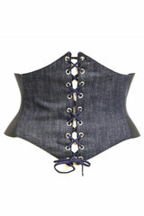 Lavish Blue Denim Corset Belt Cincher - LV-1488-S - Love it Curvy