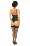 Lavish Blue w/Black Lace Overlay Open Cup Waist Cincher - Love it Curvy