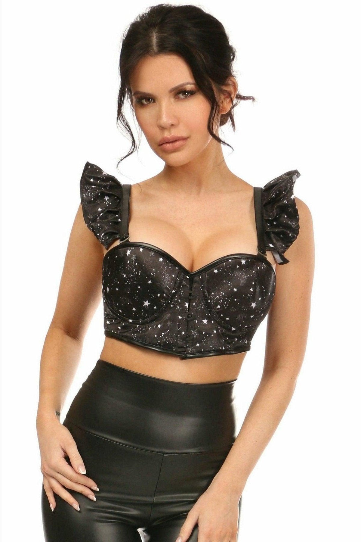 Lavish Celestial Underwire Bustier Top w/Removable Ruffle Sleeves - LV-1225-S - Love it Curvy