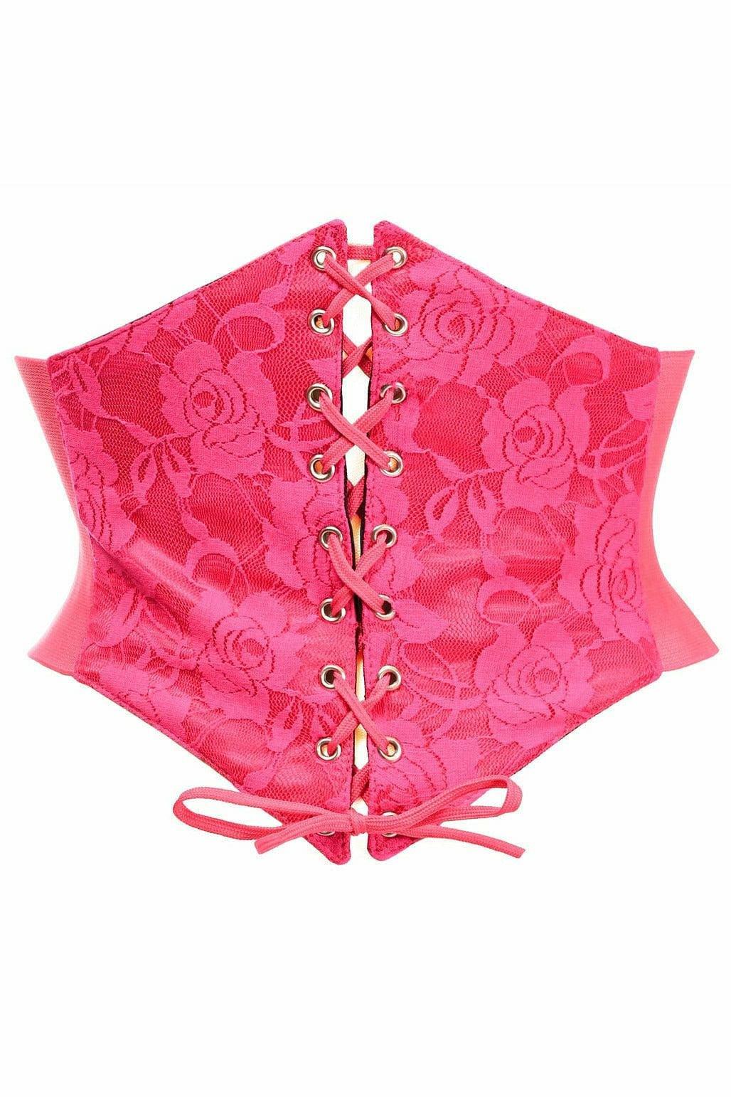 Lavish Fuchsia Lace Corset Belt Cincher - LV-1459-S - Love it Curvy