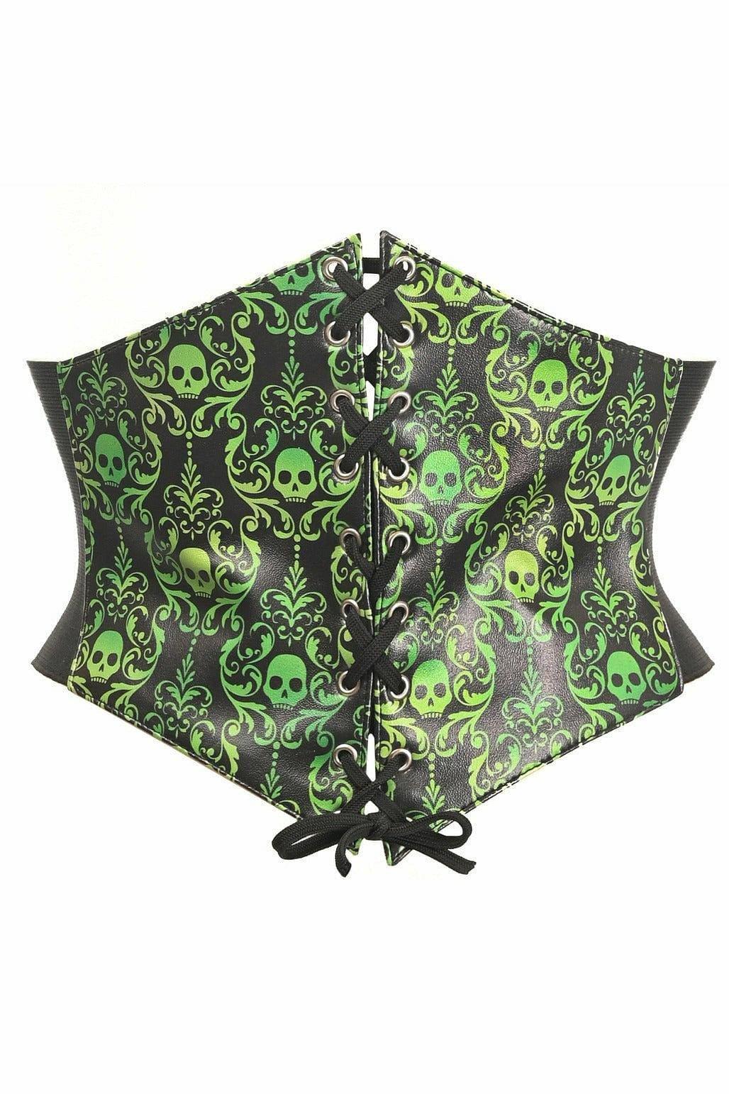 Lavish Green Gothic Lace-Up Corset Belt Cincher - LV-1479-S - Love it Curvy