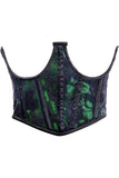 Lavish Green w/Black Lace Overlay Open Cup Waist Cincher - LV-1284-S - Love it Curvy