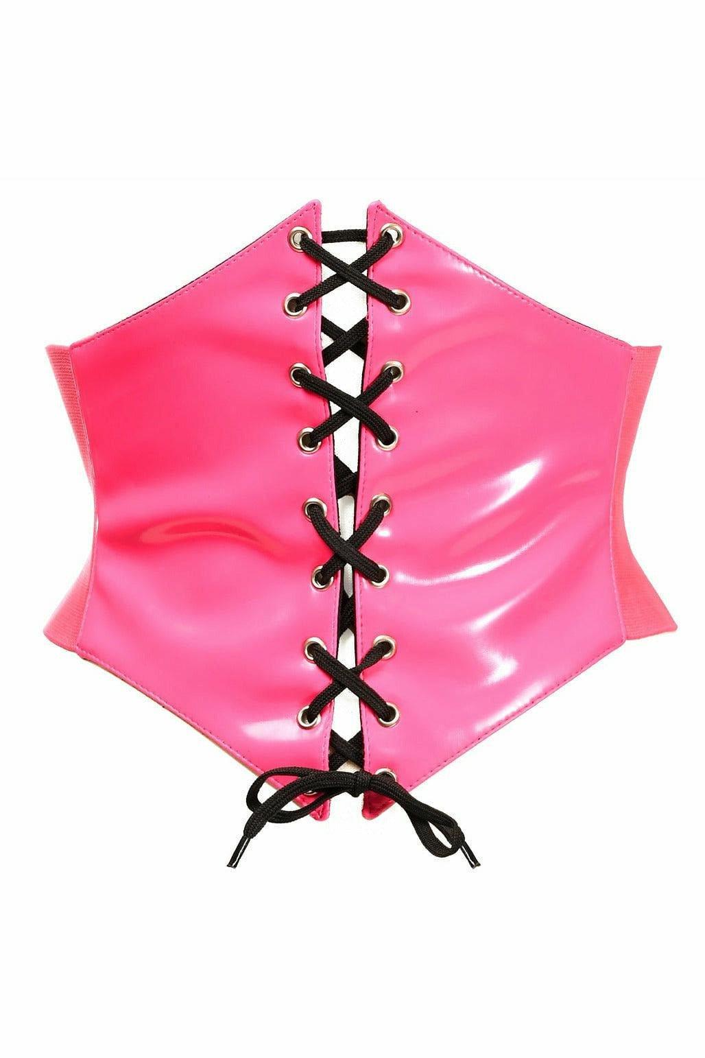 Lavish Hot Pink Patent Corset Belt Cincher - LV-1466-S - Love it Curvy