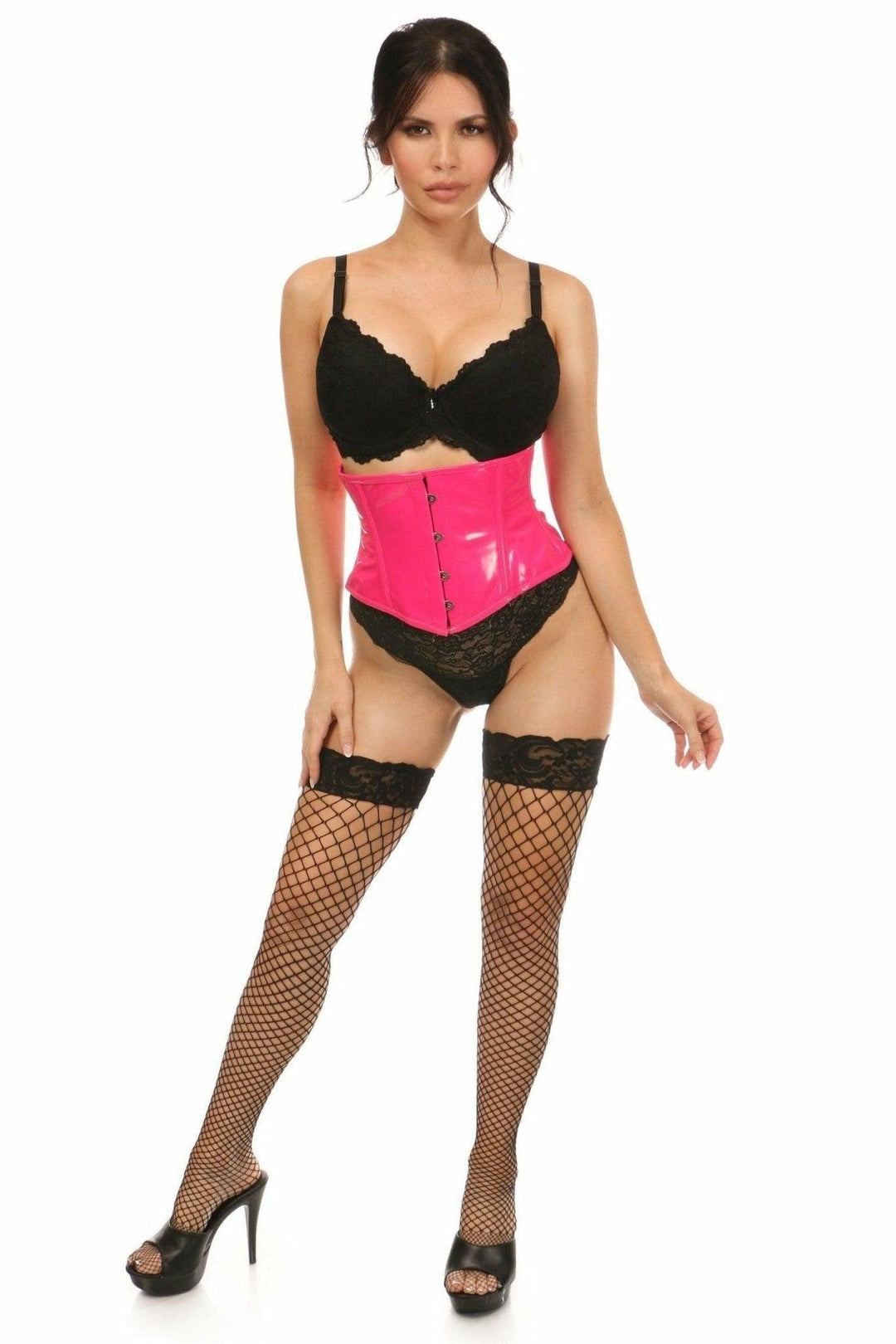 Lavish Hot Pink Patent Mini Cincher - Love it Curvy