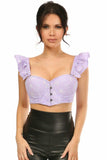 Lavish Lavender Eyelet Underwire Bustier Top w/Removable Ruffle Sleeves - LV-1252-S - Love it Curvy