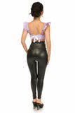 Lavish Lavender Eyelet Underwire Bustier Top w/Removable Ruffle Sleeves - LV-1252-S - Love it Curvy